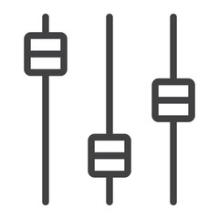 Equalizer line icon, web and mobile, audio sign vector graphics, a linear pattern on a white background, eps 10.
