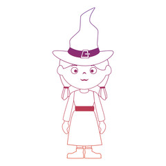 little girl disguised as a witch