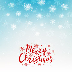 Fototapeta na wymiar Christmas background with shiny snowflakes