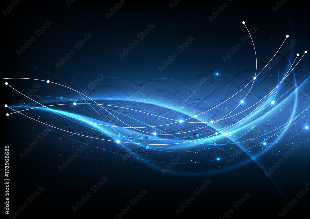Poster vector background abstract technology communication data science