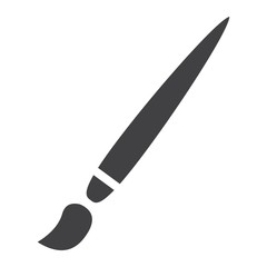 Paint brush line icon, web and mobile, themes sign vector graphics, a linear pattern on a white background, eps 10.