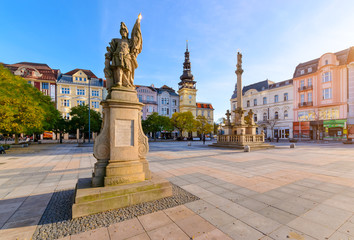 Fototapeta na wymiar Central square of Ostrava Czech Republic