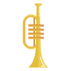 trumpet instrument isolated icon