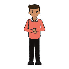 man with shirt and pants full body icon image vector illustration design