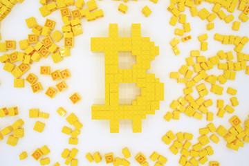bitcoin concepy build by brick