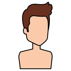 young man shirtless avatar character