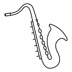saxophone instrument isolated icon