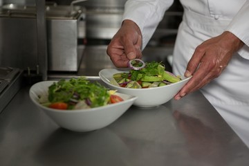Male chef preparing meal