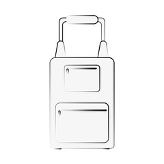 suitcase travel icon image vector illustration design  black sketch line
