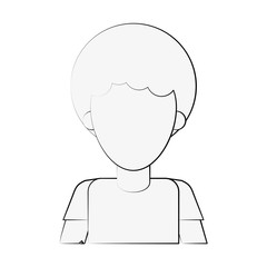 man with afro hair avatar portrait icon image vector illustration design  black sketch line