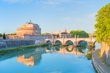 Obraz premium Saint Angel Castle (Castle Saint Angelo) in Rome