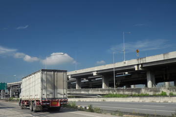 Fototapeta na wymiar road highway bridge junction