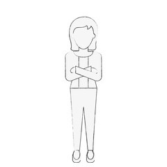 young business woman full body icon image vector illustration design