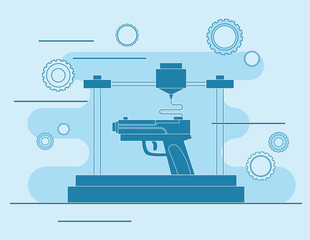 3D printing Icon, 3D modeling weapons