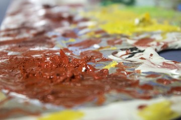 Paint mixing palette