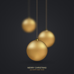 Vector modern Christmas or 2018 Happy New Year winter holiday invitation card