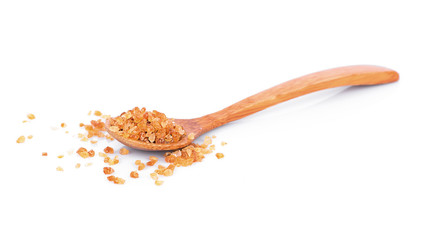 cane sugar unrefined, dry demerara isolated