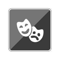 Masken - Theater - Reflektierender App Button