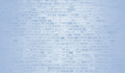  Blue brick Christmas winter pale wall background with copy space for text.         