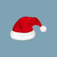 Vector of red Santa Claus hat.