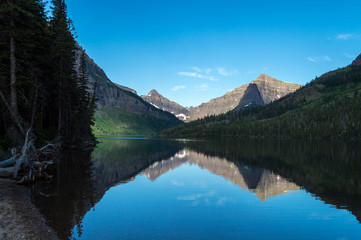 Fototapeta na wymiar Two Medicine Lake in Glacier National Park, Montana
