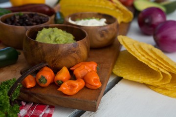 Various mexican food ingredients