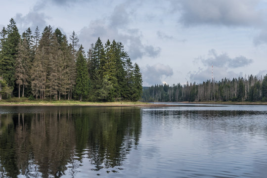 The Silberteich lake  in Harz, Germany