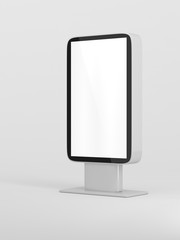Outdoor Advertising Stand Display (empty banner lightbox) - mockup template isolated on white. 3D rendering - 178982060