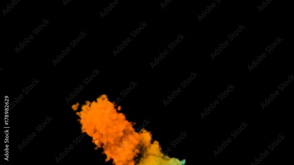 Poster cg animation of colorful smoke. 3d rendering background