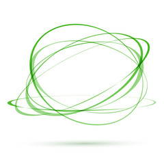 fresh green tornado moving swing swirl abstract ellipses