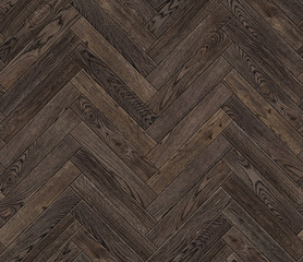 Obraz premium Natural wooden background herringbone, grunge parquet flooring design seamless texture for 3d interior