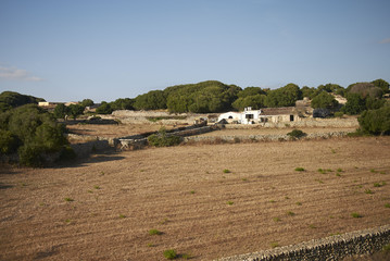 Minorca, Balearic Islands, Spain - September 01, 2013 : Countryside in Minorca.