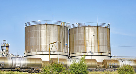 Industria a orillas del río Rin, Alemania, Europa