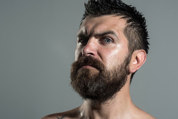 Obraz premium Man with long beard and mustache.