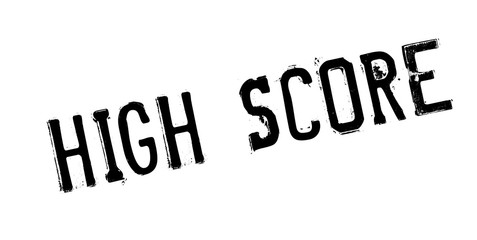 High Score rubber stamp. Grunge design with dust scratches. Effects can be easily removed for a clean, crisp look. Color is easily changed.