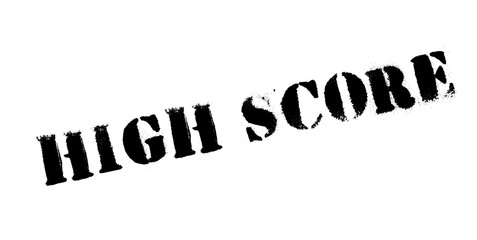 High Score rubber stamp. Grunge design with dust scratches. Effects can be easily removed for a clean, crisp look. Color is easily changed.