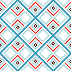 Abstract seamless pattern of lines and squares. Simple geometric shapes.