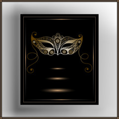 Graphic illustration with a decorative mask 1