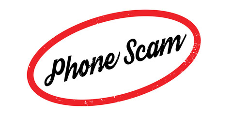 Phone Scam rubber stamp. Grunge design with dust scratches. Effects can be easily removed for a clean, crisp look. Color is easily changed.