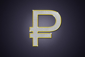 Fototapeta premium Rubel Schmuck Kette Anhänger Bling Bling