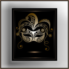 Graphic illustration with a decorative mask 2