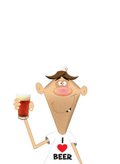 Fototapeta premium man holding a glass of beer