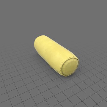 Yellow cylinder throw pillow