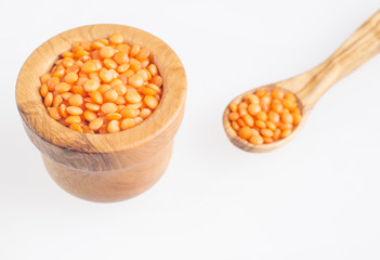Raw red lentil - Lens culinaris
