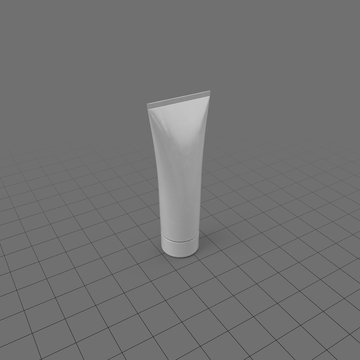 Plastic tube of cream