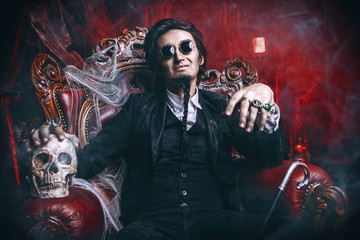 frightening vampire man