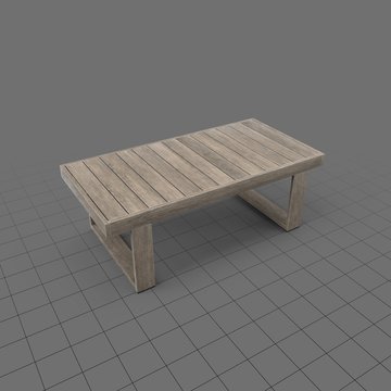 Rectangle wood coffee table
