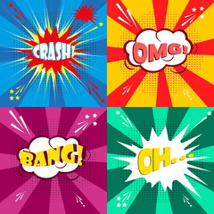 Comic speech bubble cartoon.