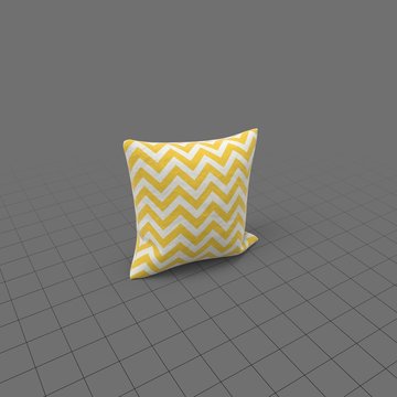 Yellow zigzag pillow