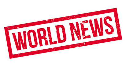 World News rubber stamp. Grunge design with dust scratches. Effects can be easily removed for a clean, crisp look. Color is easily changed.